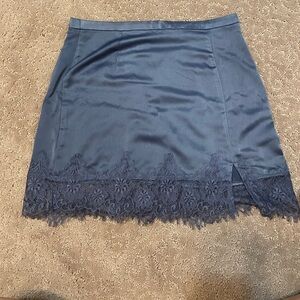 Urban outfitters satin lace mini skirt